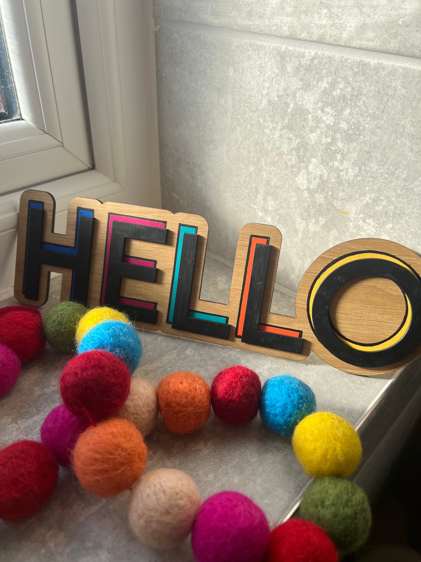 Hello wall sign-welcome sign