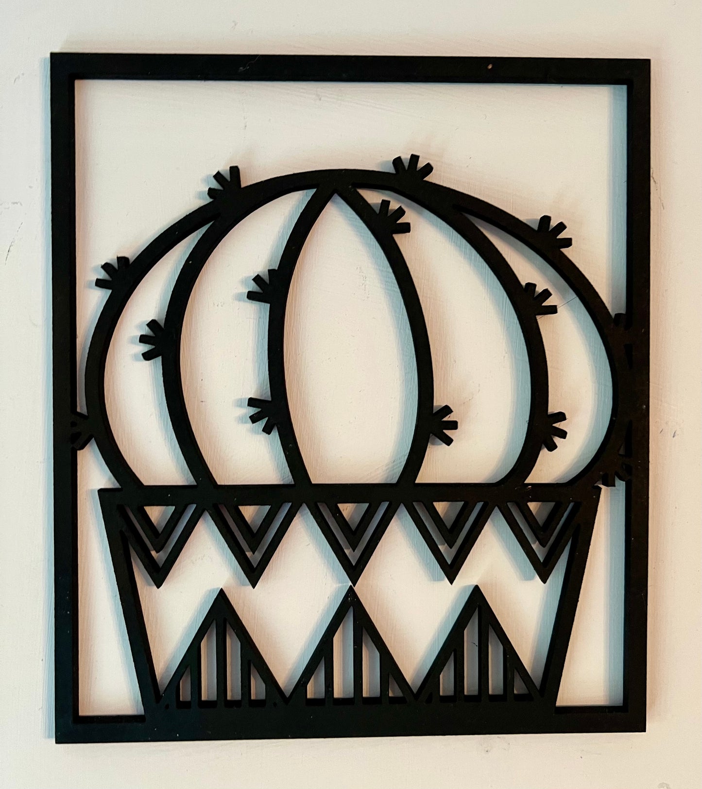 Framed cactus trio-cactus wall art