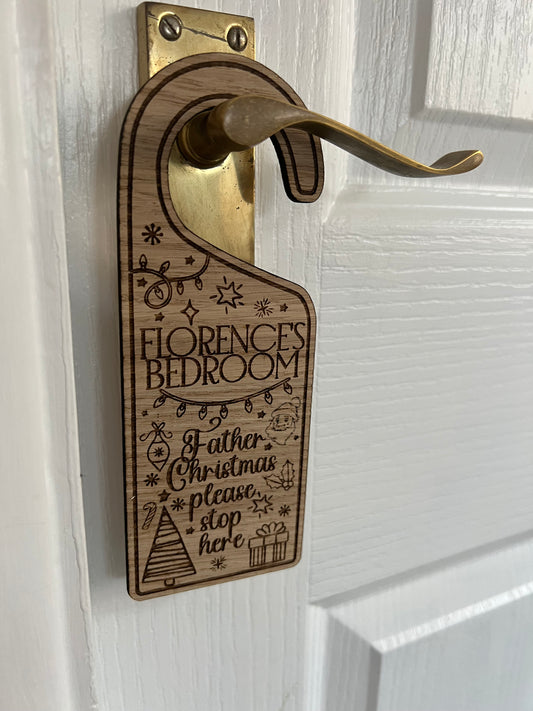 Personalised Christmas door hanger