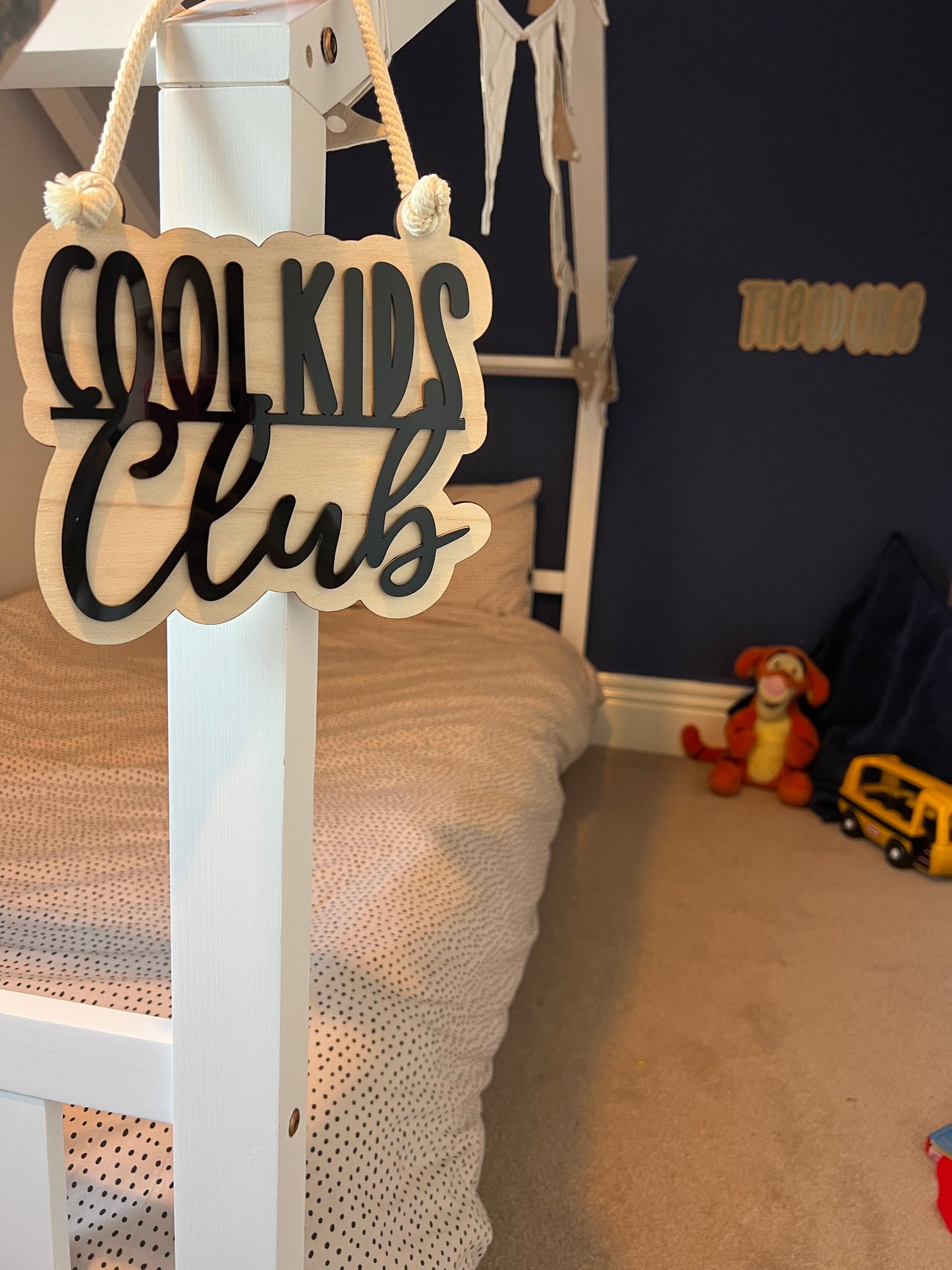 Cool kids club hanging sign-playroom-nursery decor
