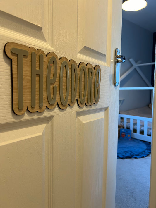 Personalised wall name sign