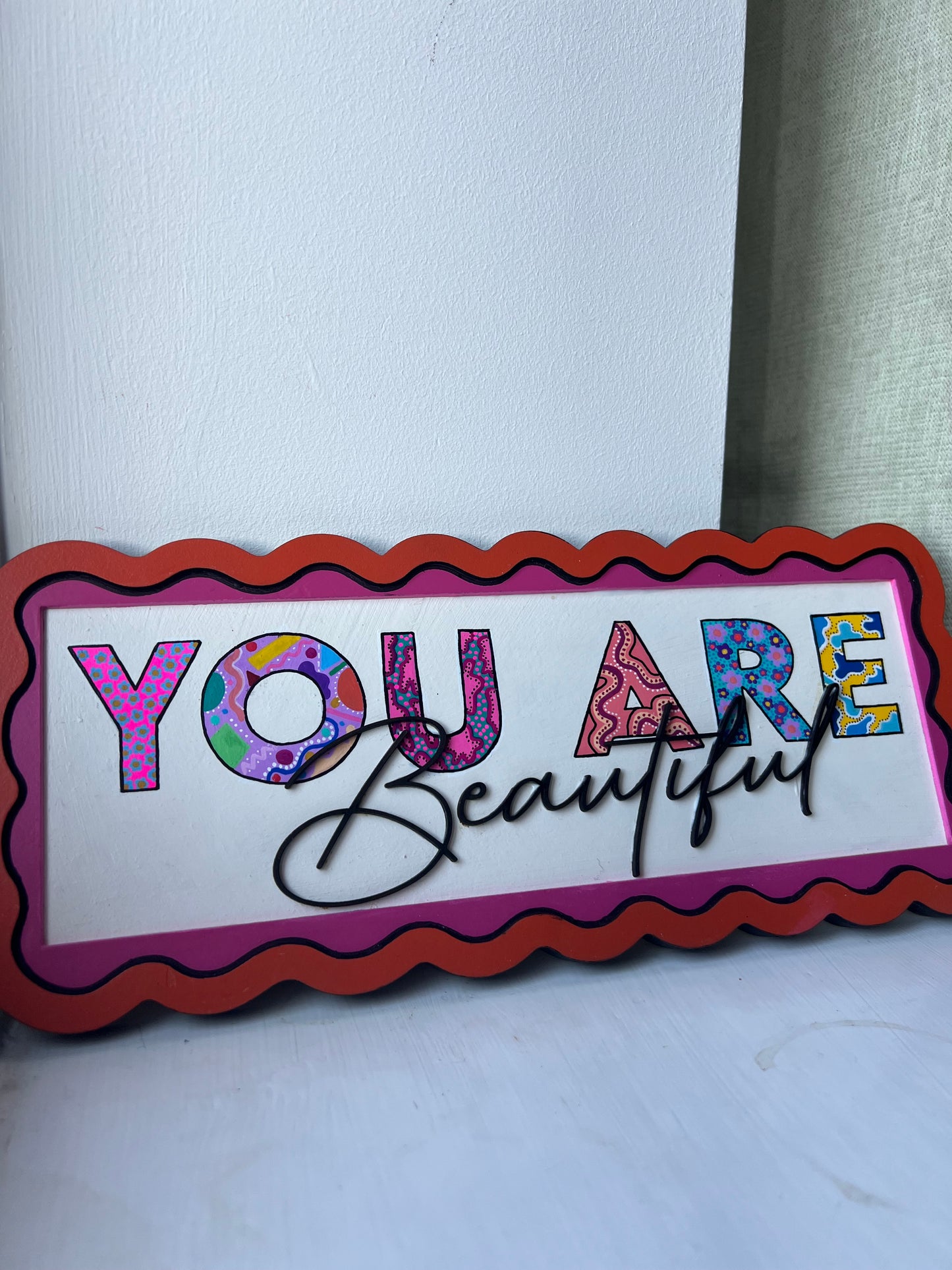 You are beautiful-wall sign-positive affirmation sign