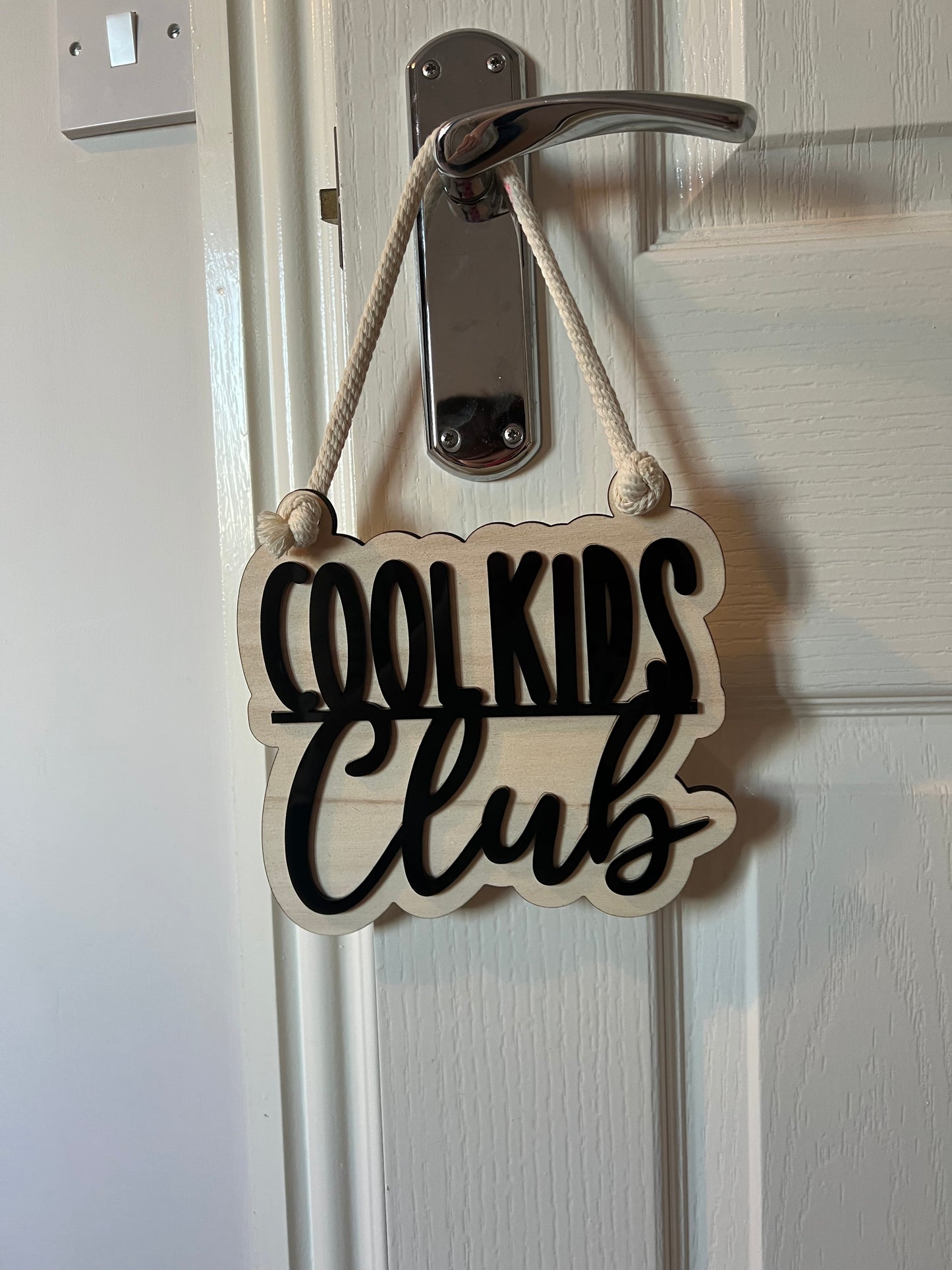 Cool kids club hanging sign-playroom-nursery decor