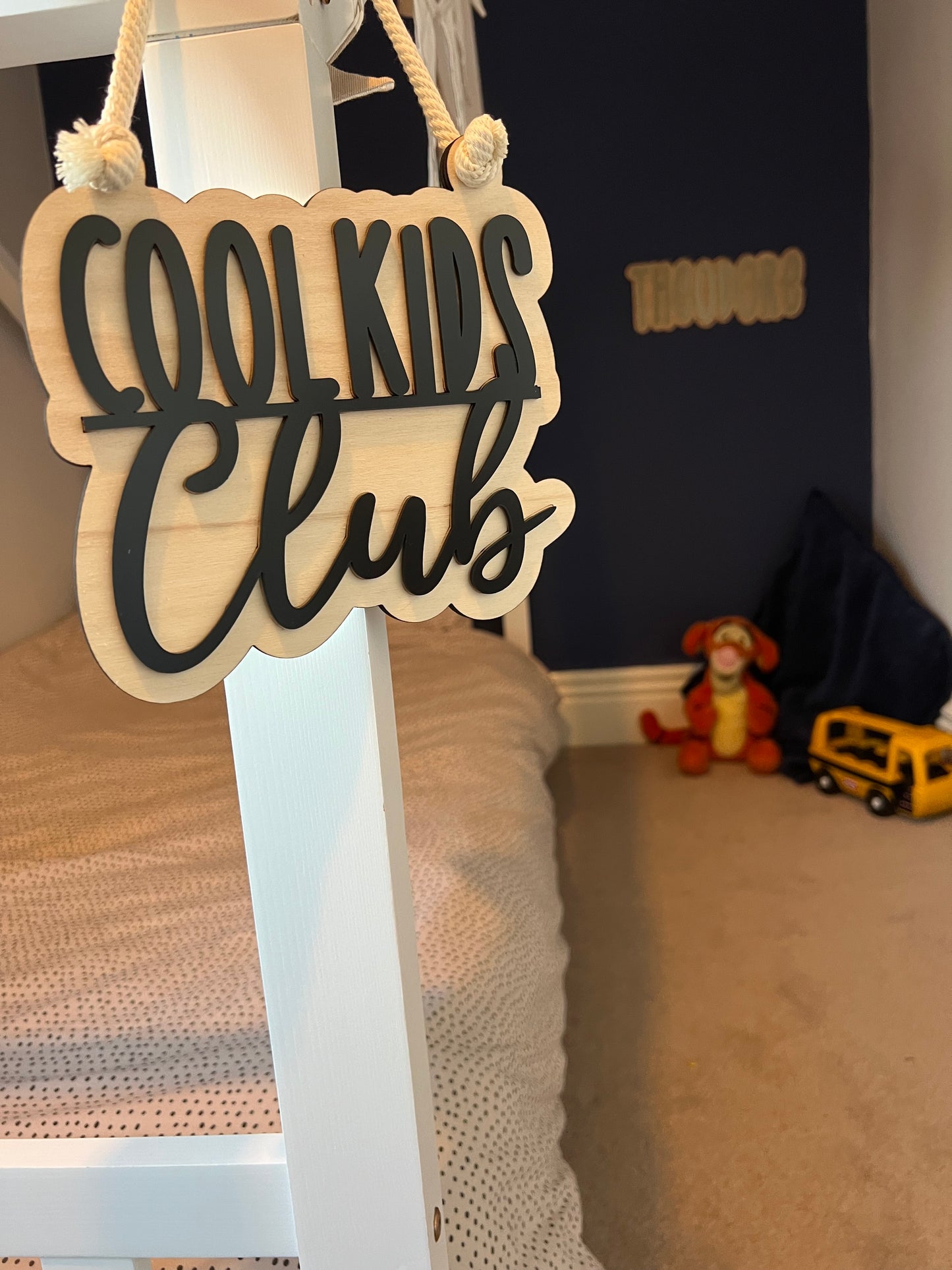 Cool kids club hanging sign-playroom-nursery decor