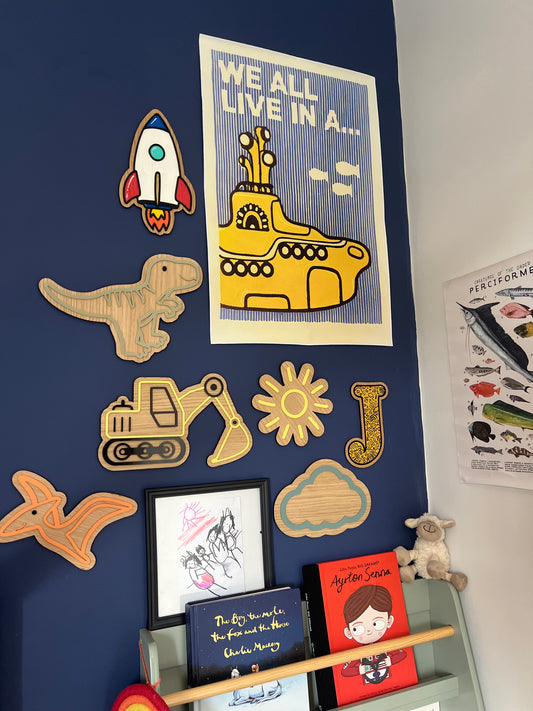 Rocket Ship wall sign-Nursery/Kids room wall decor