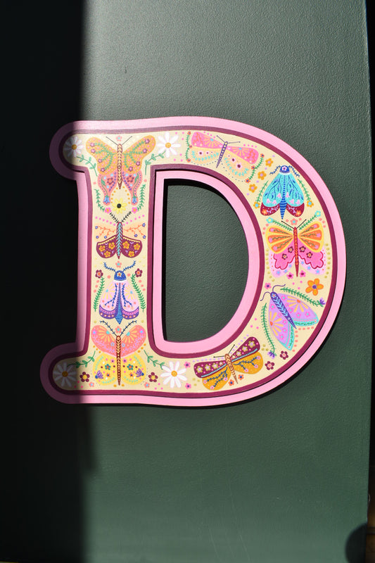 (Plum and pink) Bespoke Colourful Hand painted Butterfly Sign