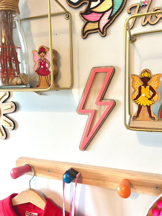 Lightning bolt wall sign-kids bedroom/Nursery decor
