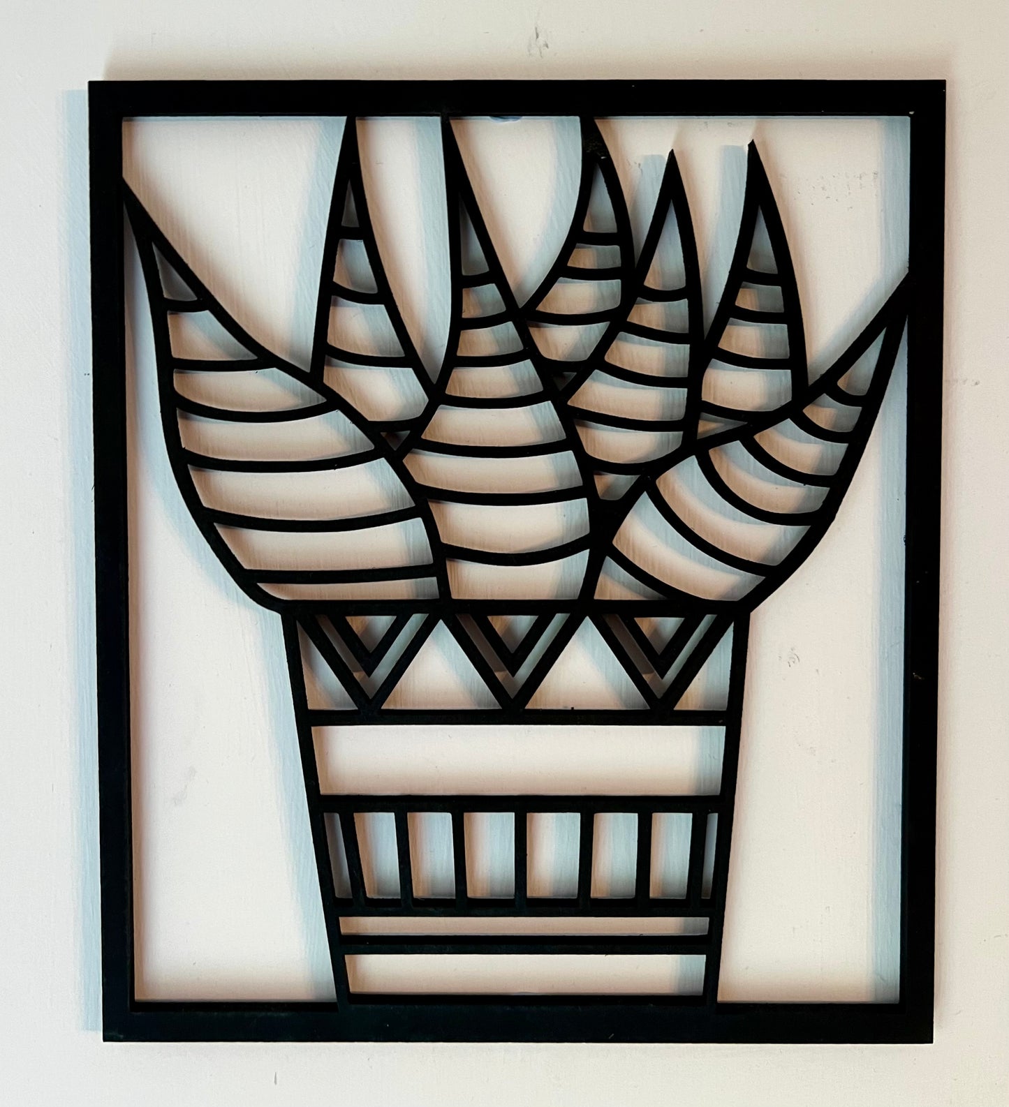 Framed cactus trio-cactus wall art