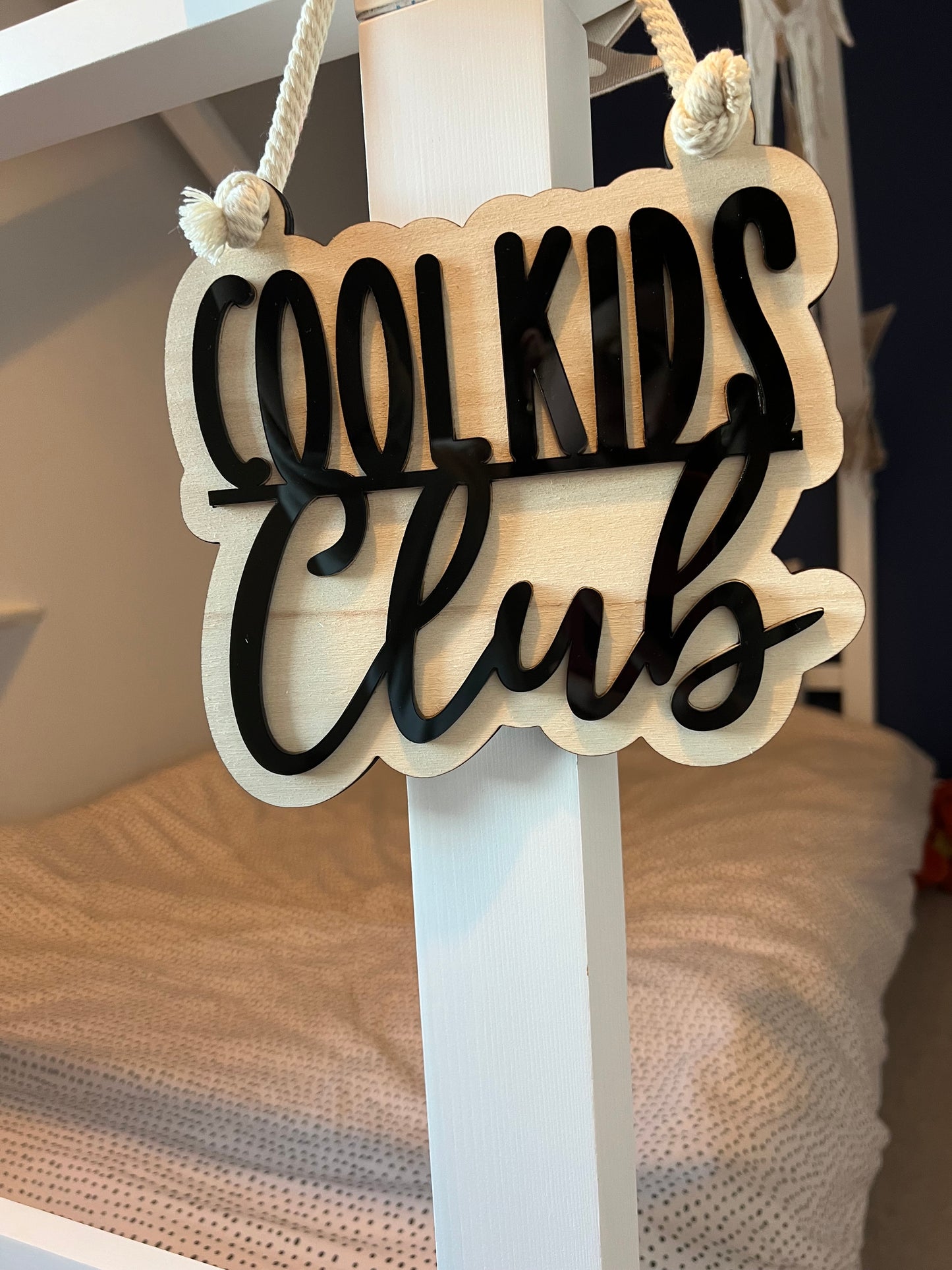 Cool kids club hanging sign-playroom-nursery decor