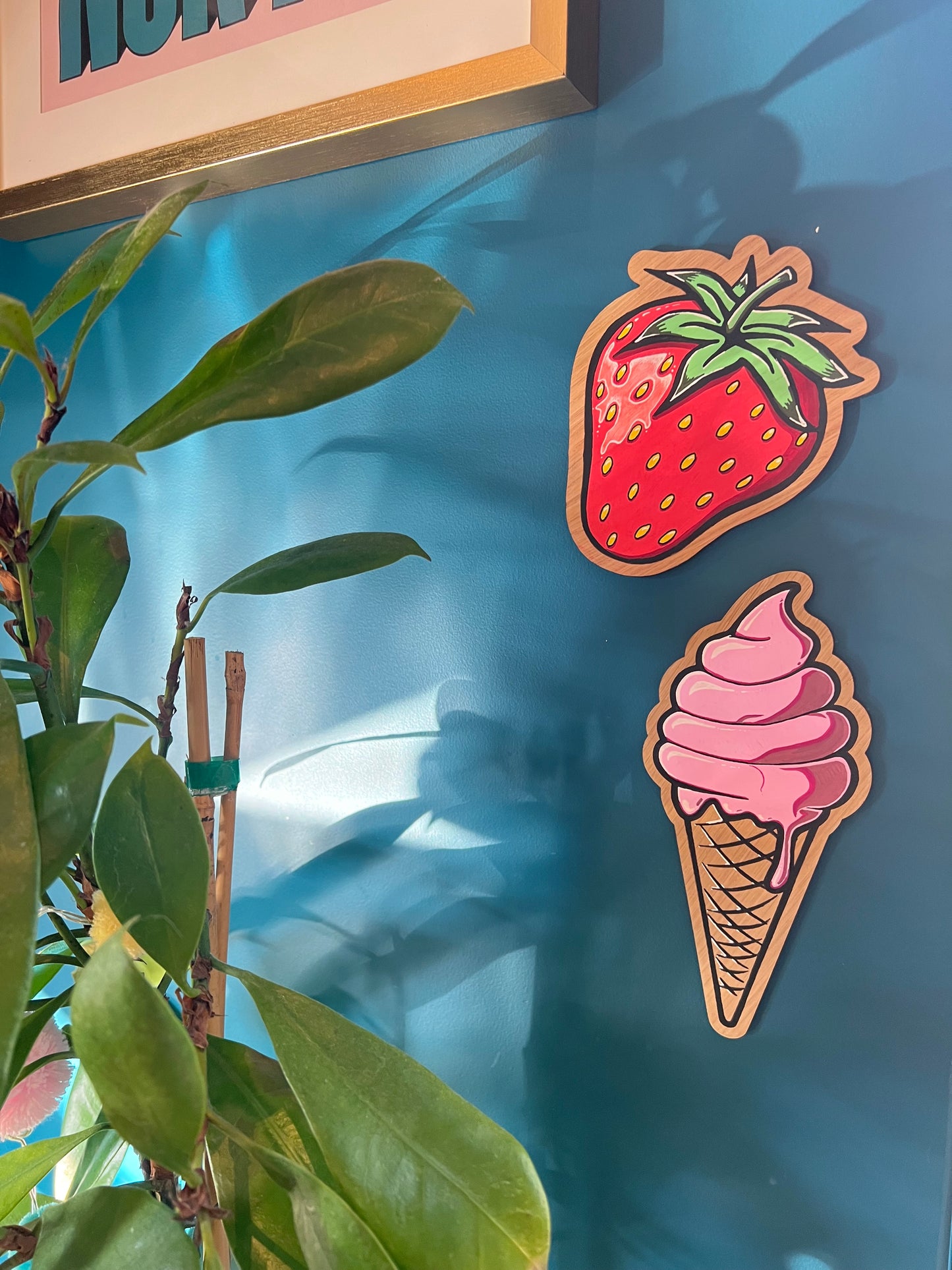 Hand painted Ice cream wall art