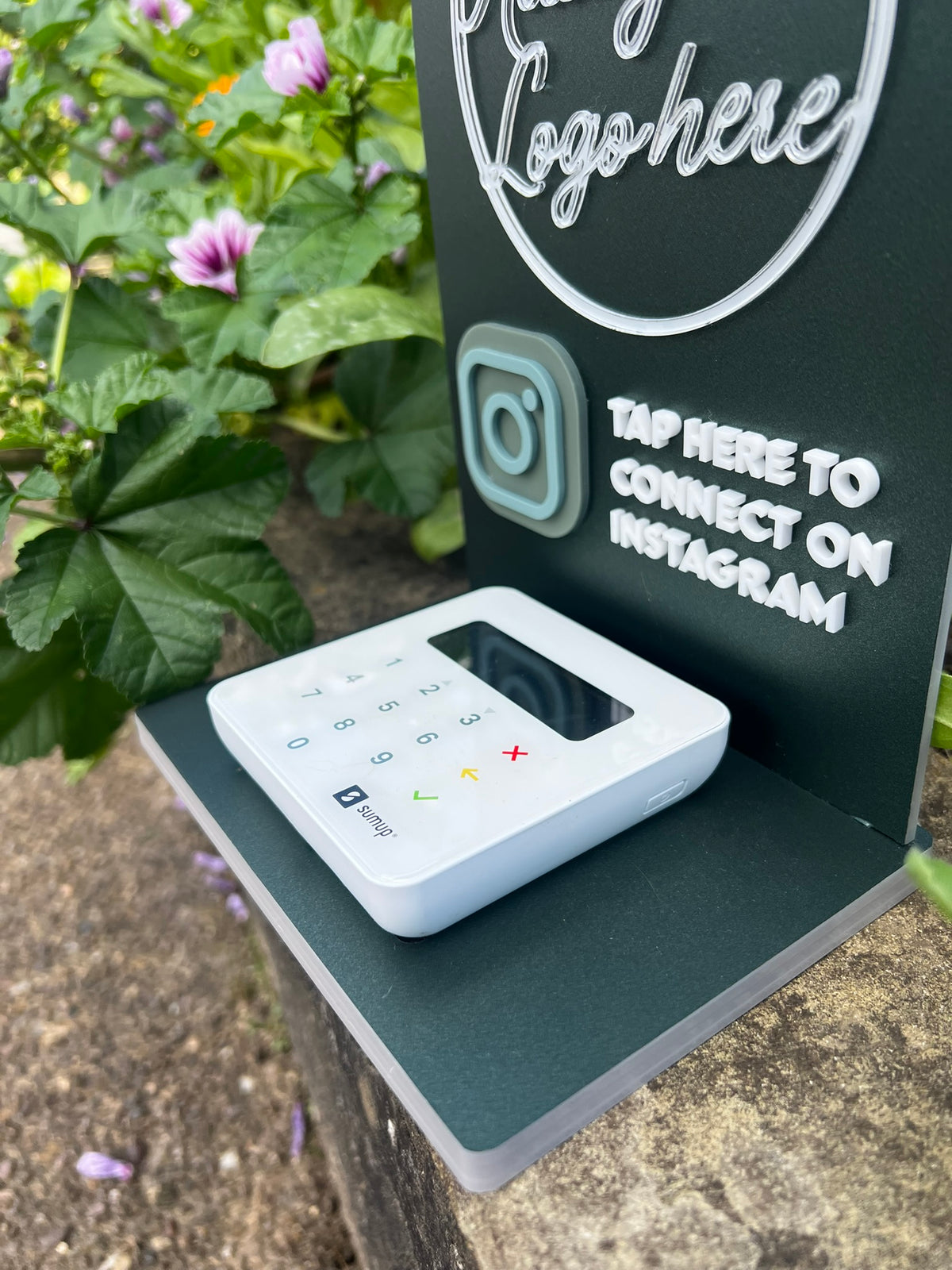 SMALL SIZE - Tap to connect social media sign