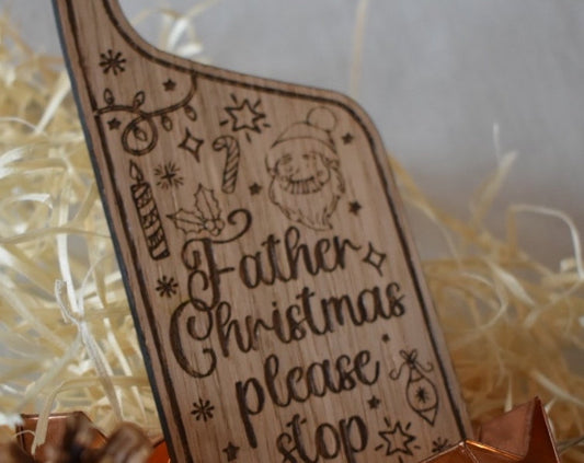 Christmas door hanger-Father Christmas stop here