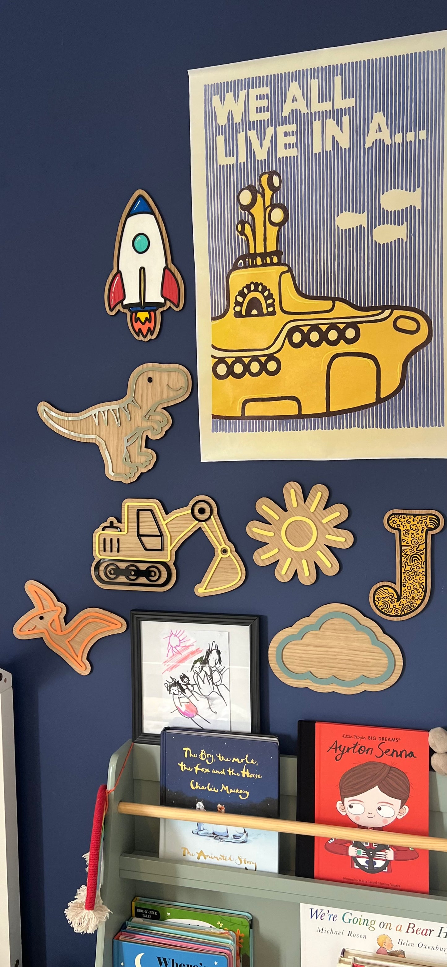 T-Rex wall art-Dinosaur wall sign for kids bedroom