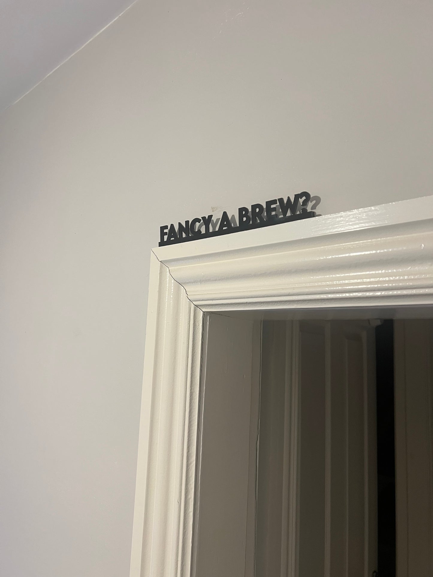Fancy a brew? architrave/picture frame sign-funky signs for the home-Yorkshire phrase sign