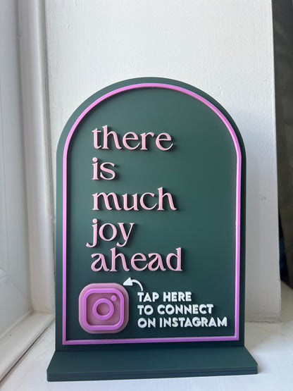 SMALL SIZE - Tap to connect social media sign