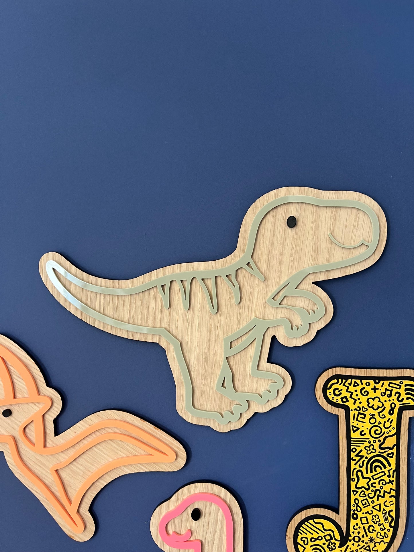 T-Rex wall art-Dinosaur wall sign for kids bedroom