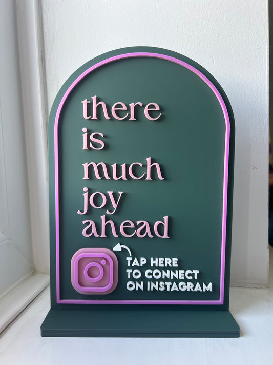 SMALL SIZE - Tap to connect social media sign