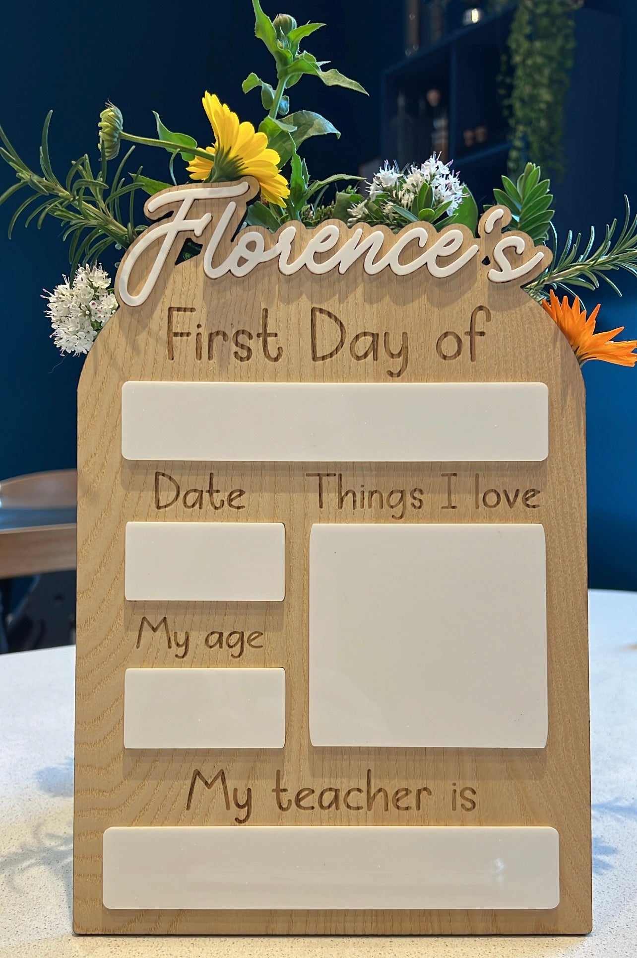 First day of school plaque-personalised first day plaque