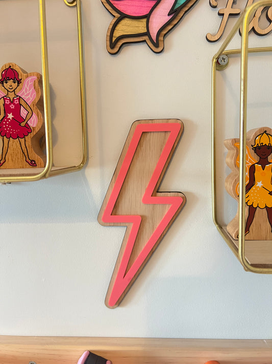 Lightning bolt wall sign-kids bedroom/Nursery decor