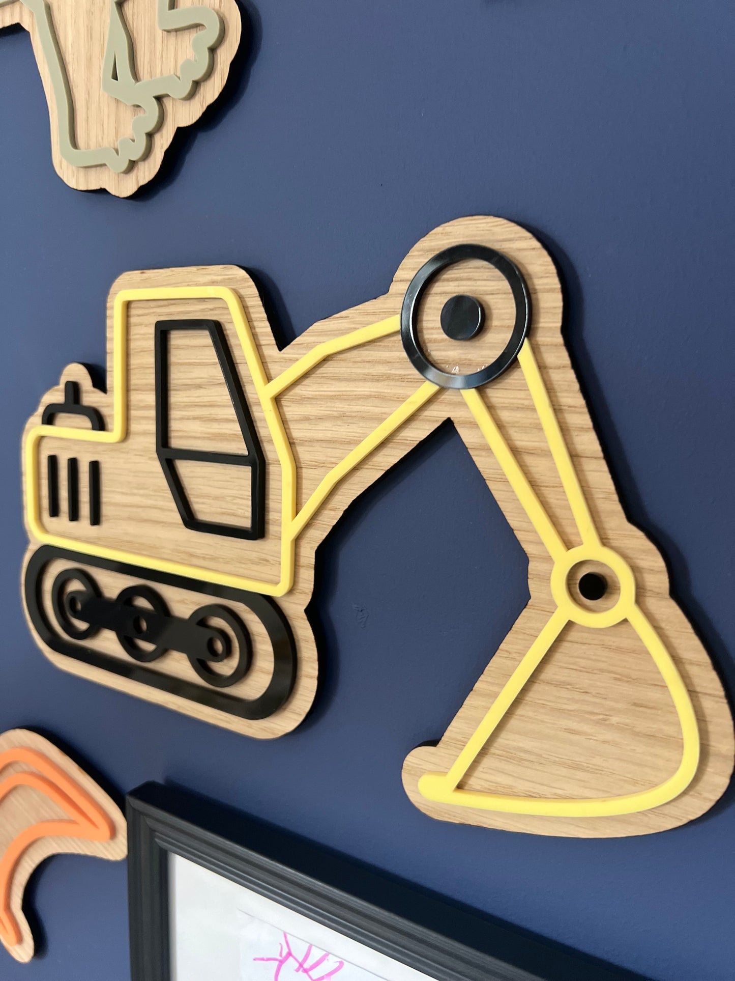 Digger Wall sign-kids bedroom/nursery wall art- Escavator