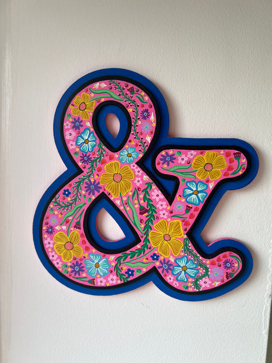Hand painted &/Ampersand sign