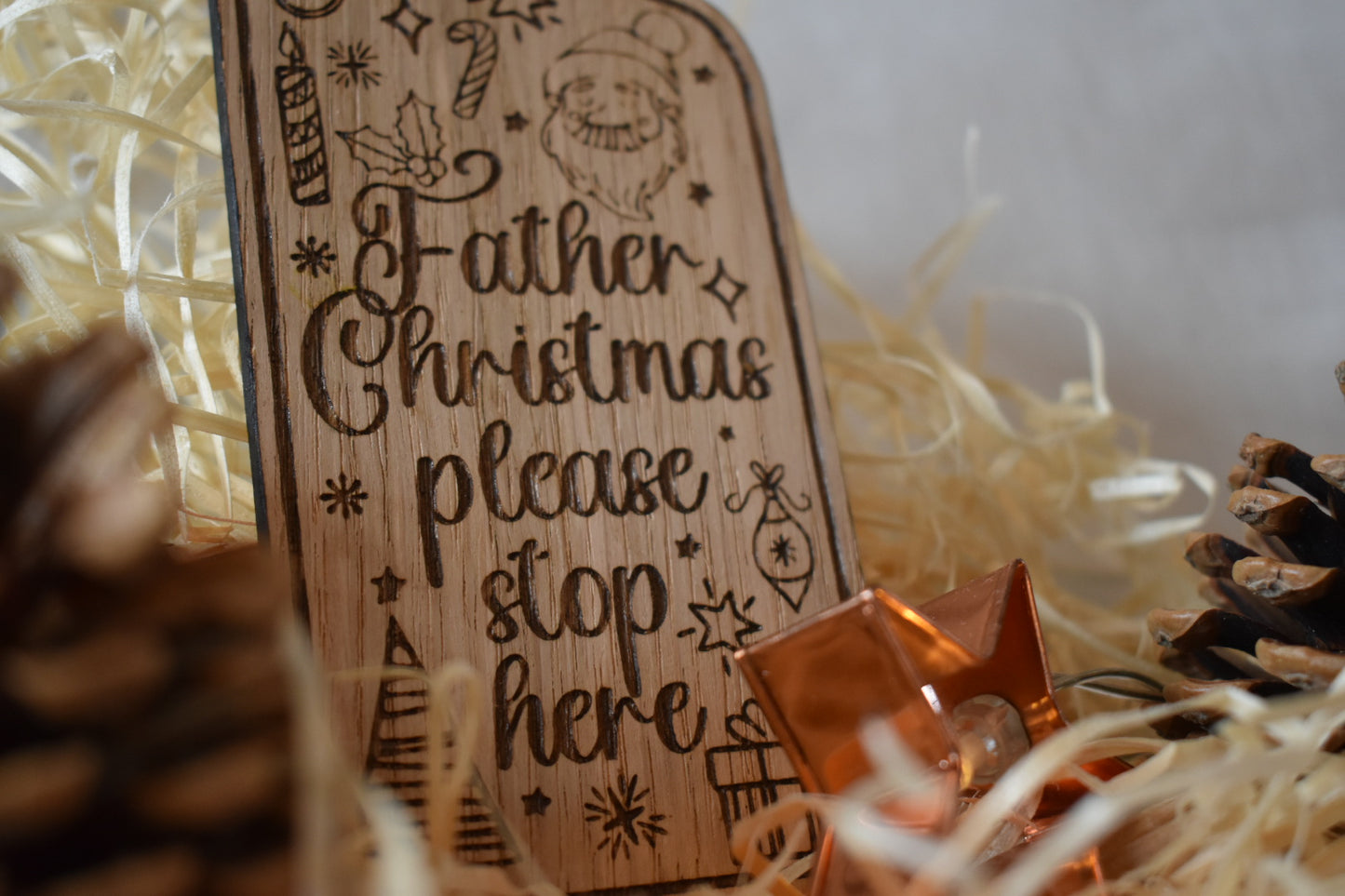 Christmas door hanger-Father Christmas stop here