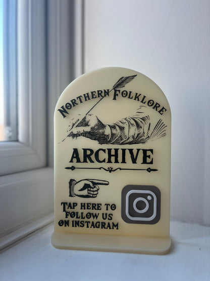 SMALL SIZE - Tap to connect social media sign