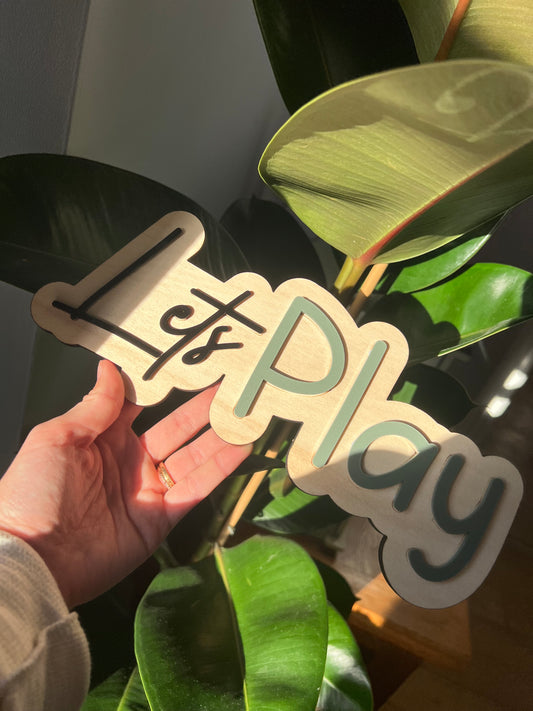 Lets play-Playroom sign-nursery decor