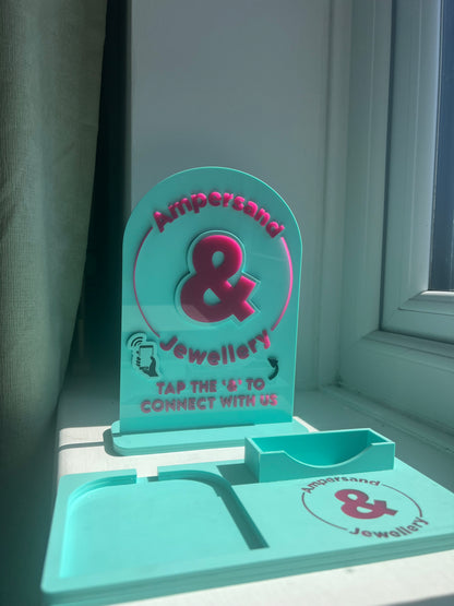 SMALL SIZE - Tap to connect social media sign