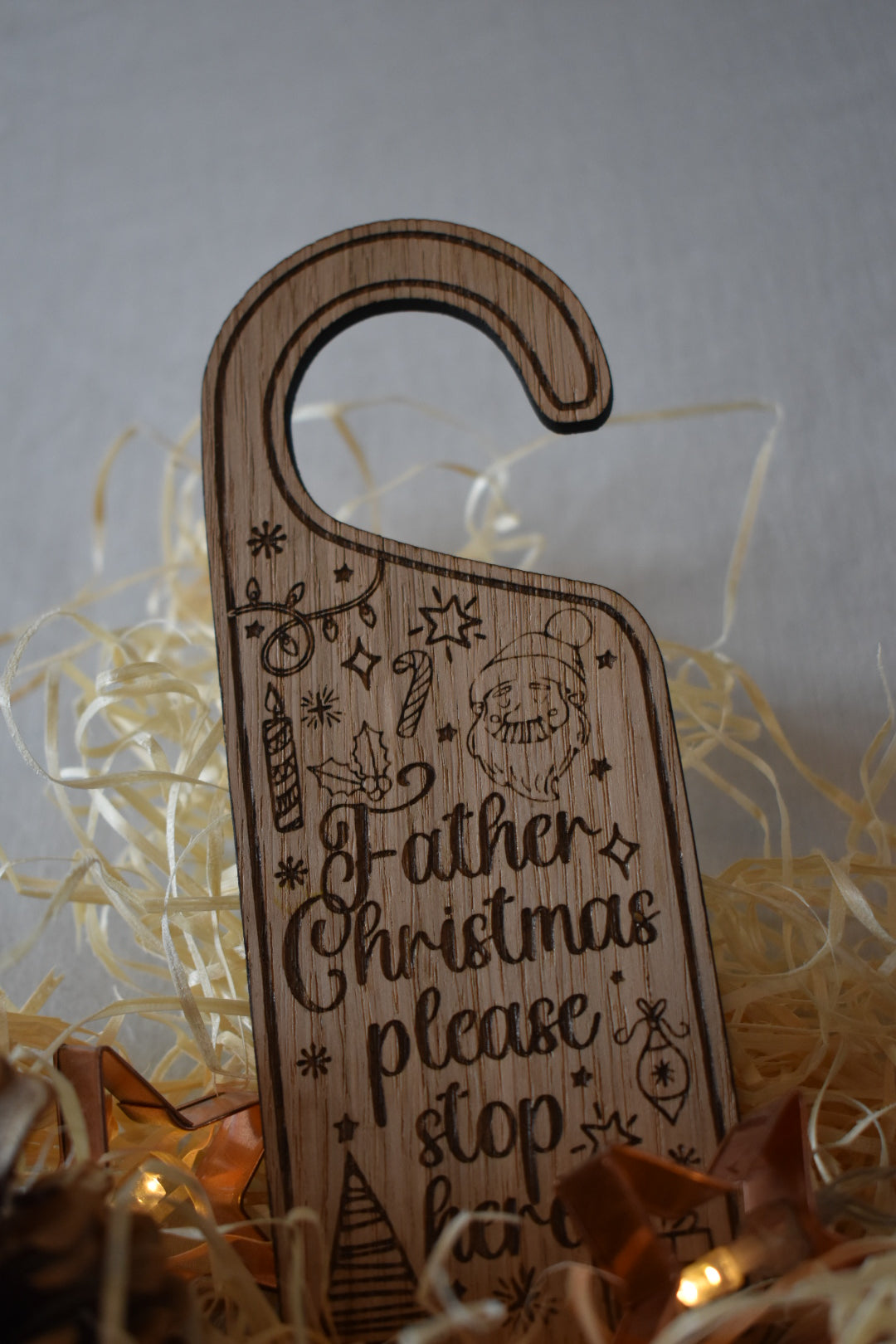 Christmas door hanger-Father Christmas stop here