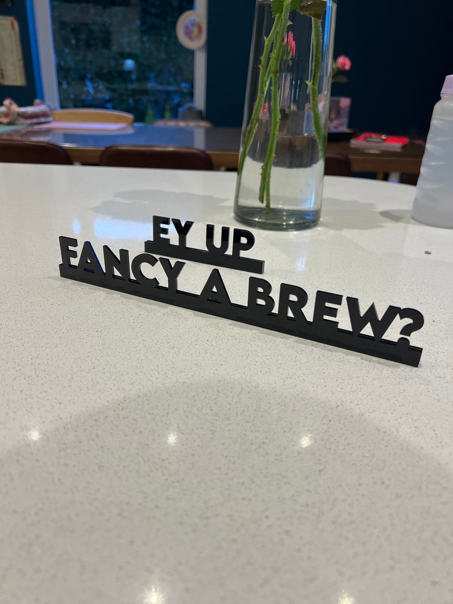 Fancy a brew? architrave/picture frame sign-funky signs for the home-Yorkshire phrase sign