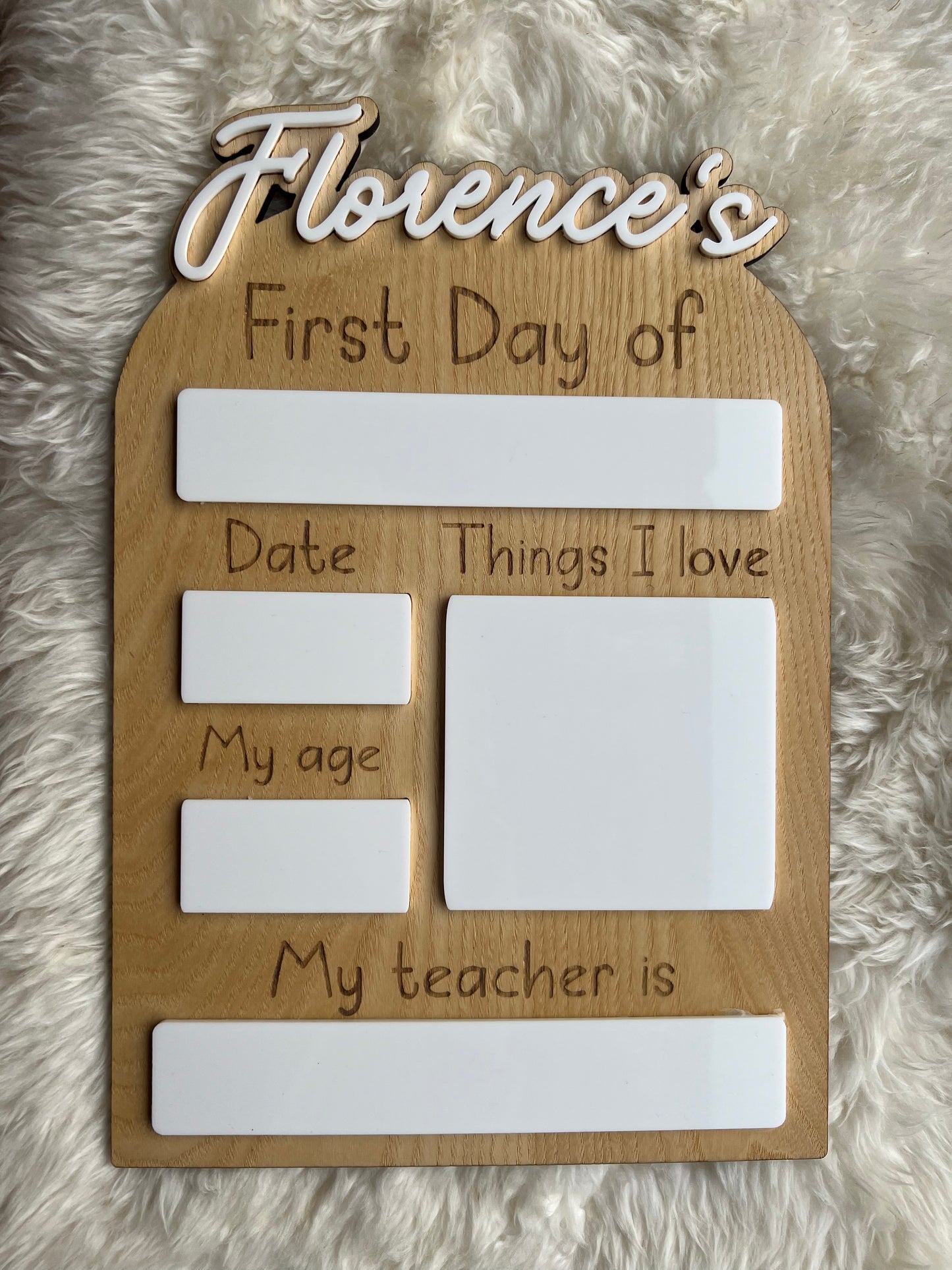 First day of school plaque-personalised first day plaque