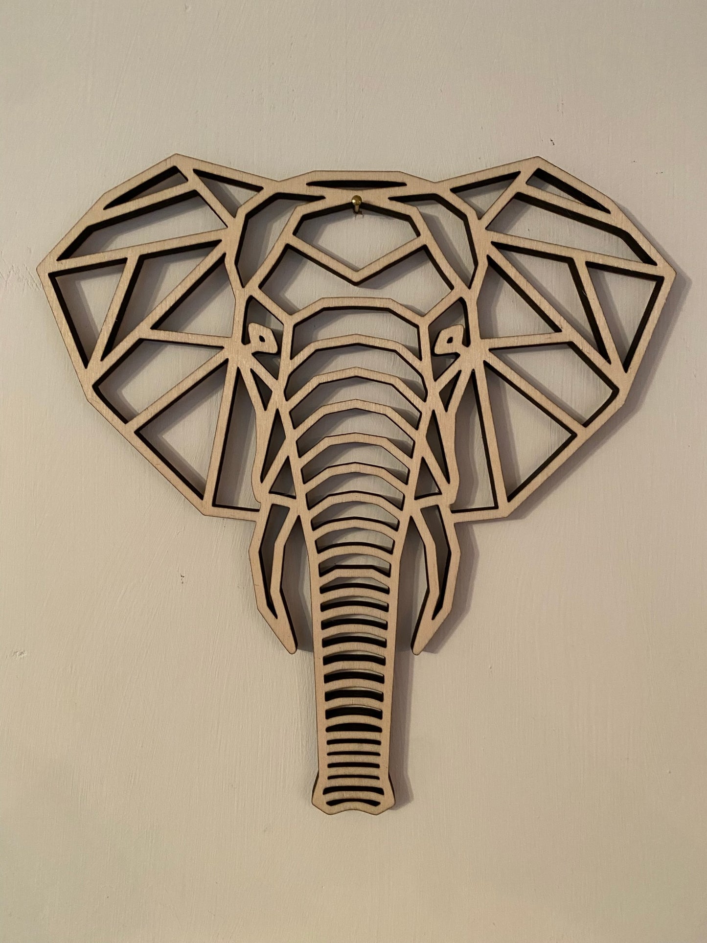 Geometric elephant head- elephant wall art-elephant-safari