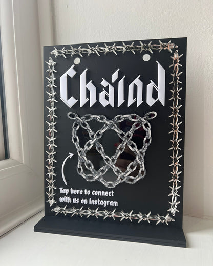 SMALL SIZE - Tap to connect social media sign