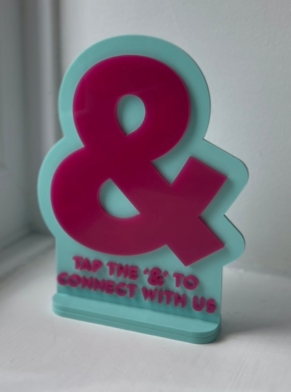 SMALL SIZE - Tap to connect social media sign