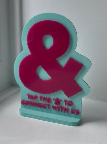 SMALL SIZE - Tap to connect social media sign