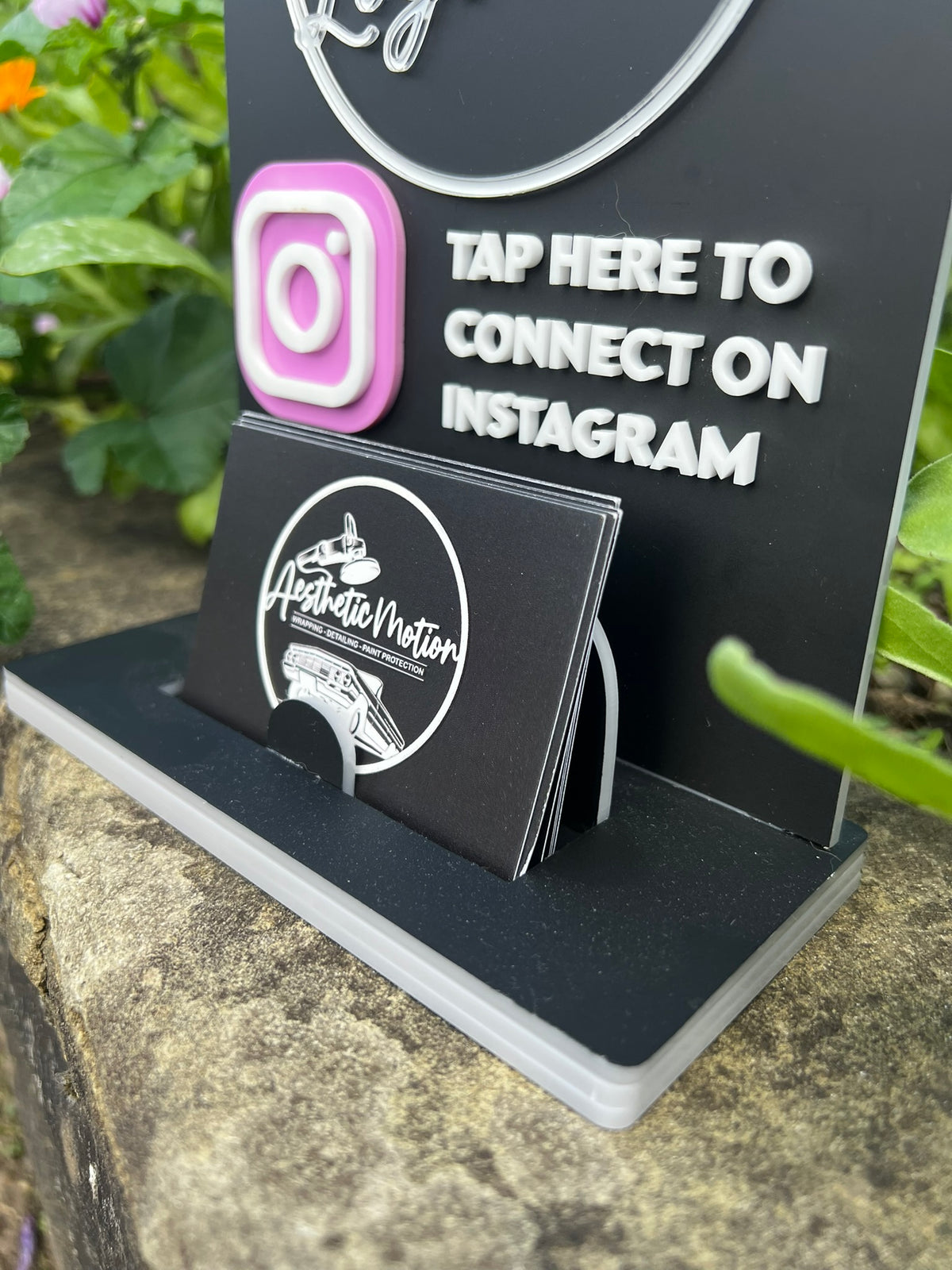 SMALL SIZE - Tap to connect social media sign