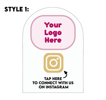 SMALL SIZE - Tap to connect social media sign