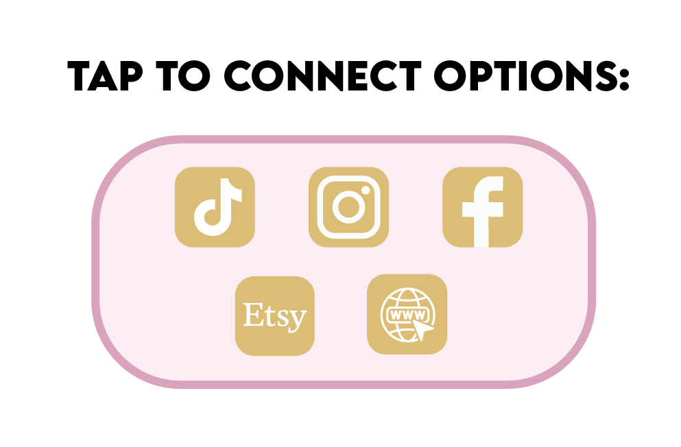 Tap to connect- Social media  sign -eco friendly business card alternative-tap your phone to go straight to your social media page