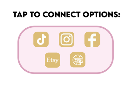 SMALL SIZE - Tap to connect social media sign